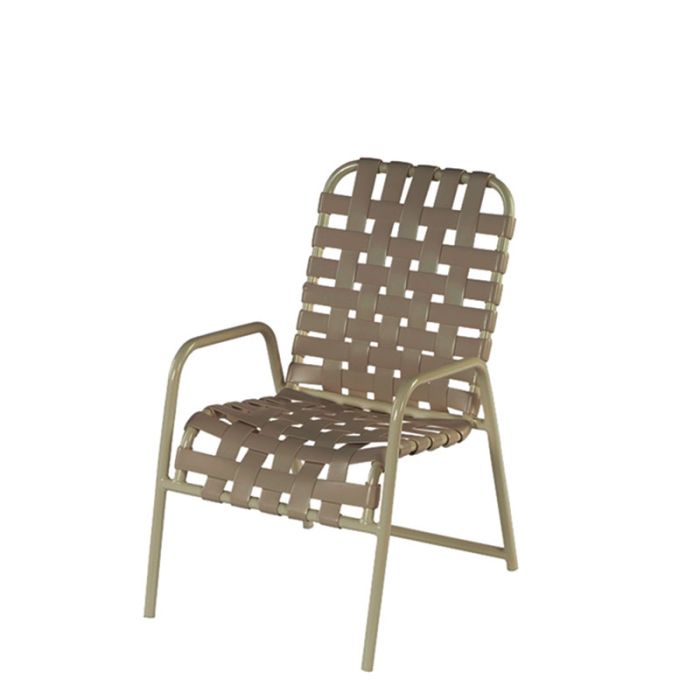 Country Club Aruba Cross Strap Dining Arm Chair