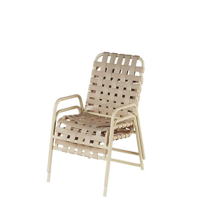 Country Club Aruba Cross Strap Dining Arm Chair