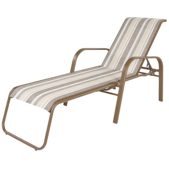 Anna Maria 16" Sling Chaise Lounge, With Arms