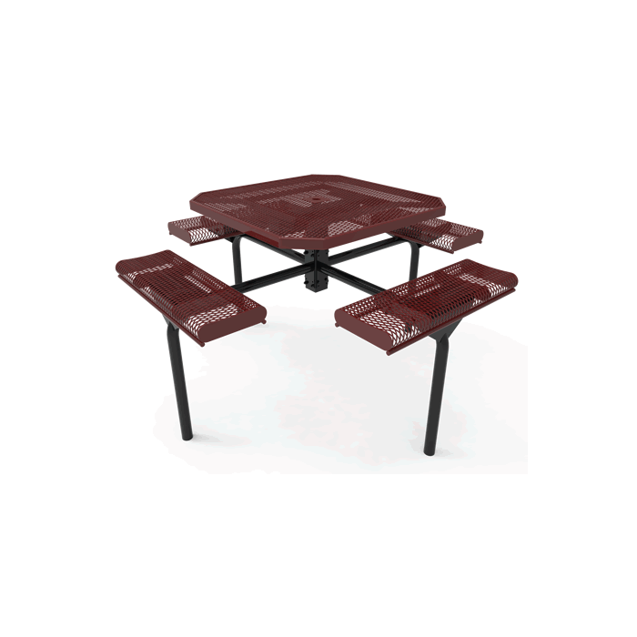 Rivendale Octagon Nexus Pedestal Table with Rolled Seats