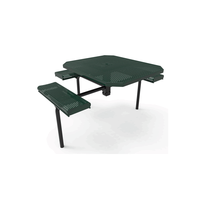 Rivendale Octagon Nexus Pedestal Table with Rolled Seats - ADA Accessible