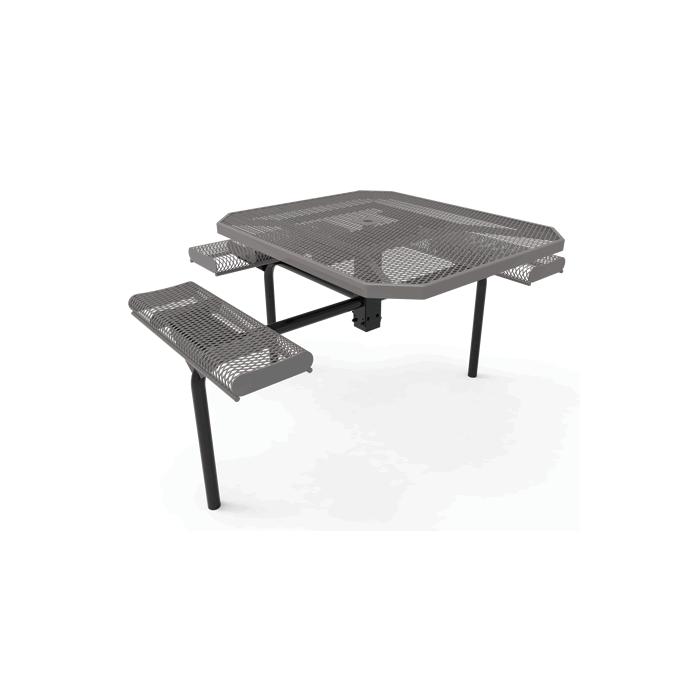 Rivendale Octagon Nexus Pedestal Table with Rolled Seats - ADA Accessible