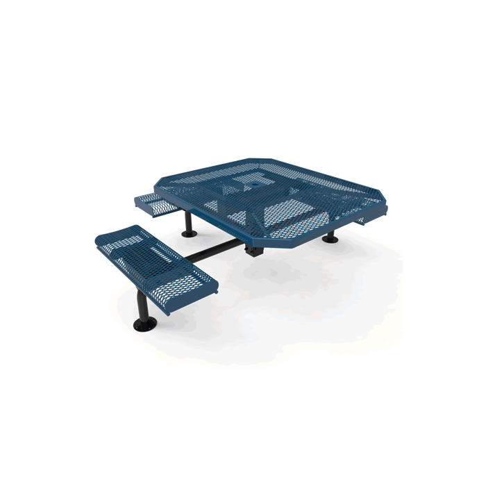 Rivendale Octagon Nexus Pedestal Table with Rolled Seats - ADA Accessible