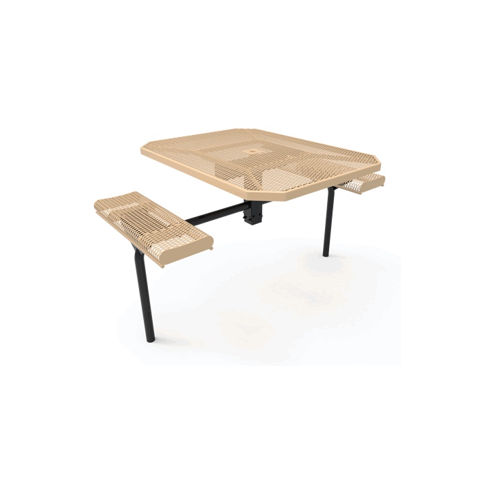 Rivendale Octagon Nexus Pedestal Table with Rolled Seats - ADA Accessible