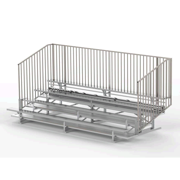 Deluxe 4 Row 8" Rise Bleachers