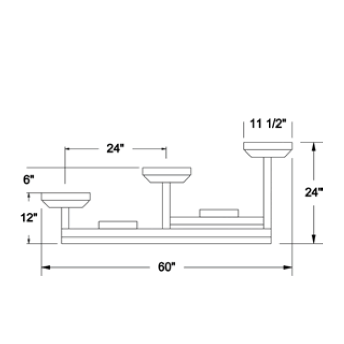Basic 3 Row 6" Low Rise Bleachers