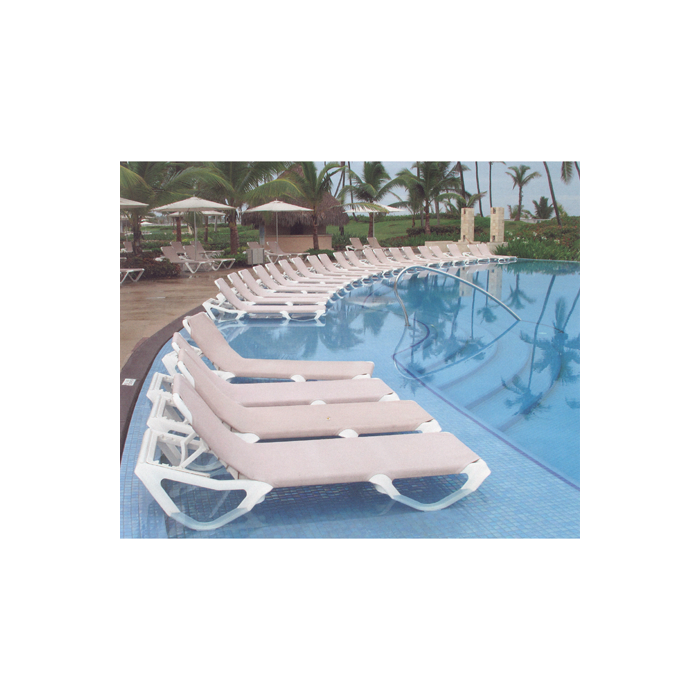 Nautical Adjustable Sling Chaise Lounge without Arms