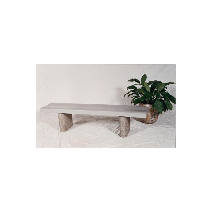 CB Series Concrete Backless Bench with Concave Seat