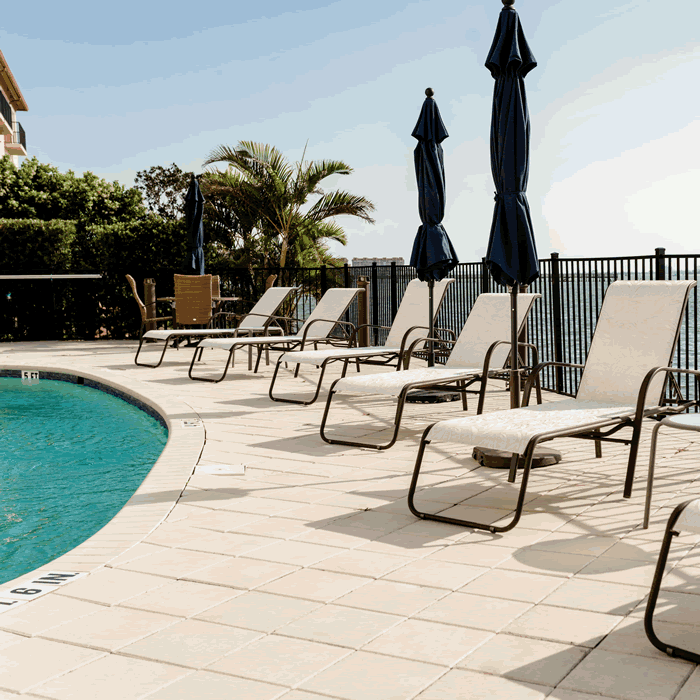 Ocean Breeze Sling Chaise Lounge, Bolt-Thru