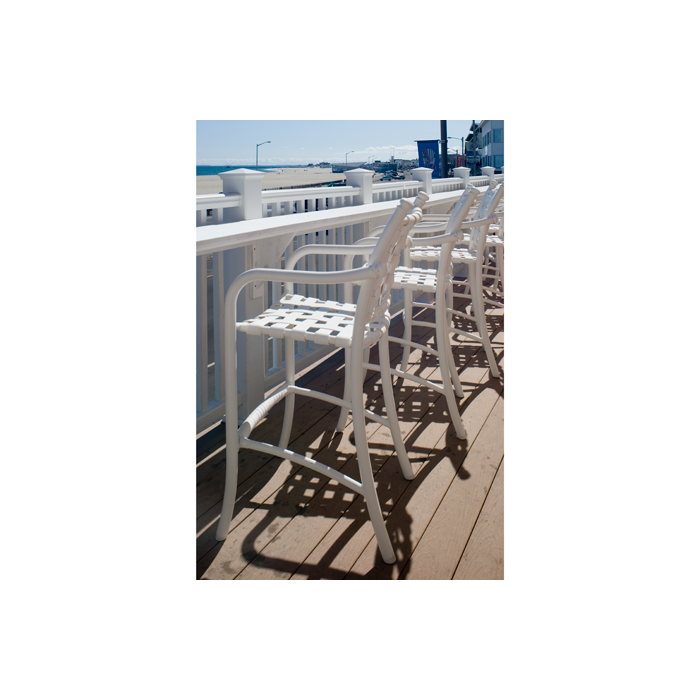 La Scala Cross-Strap Stationary Bar Stool