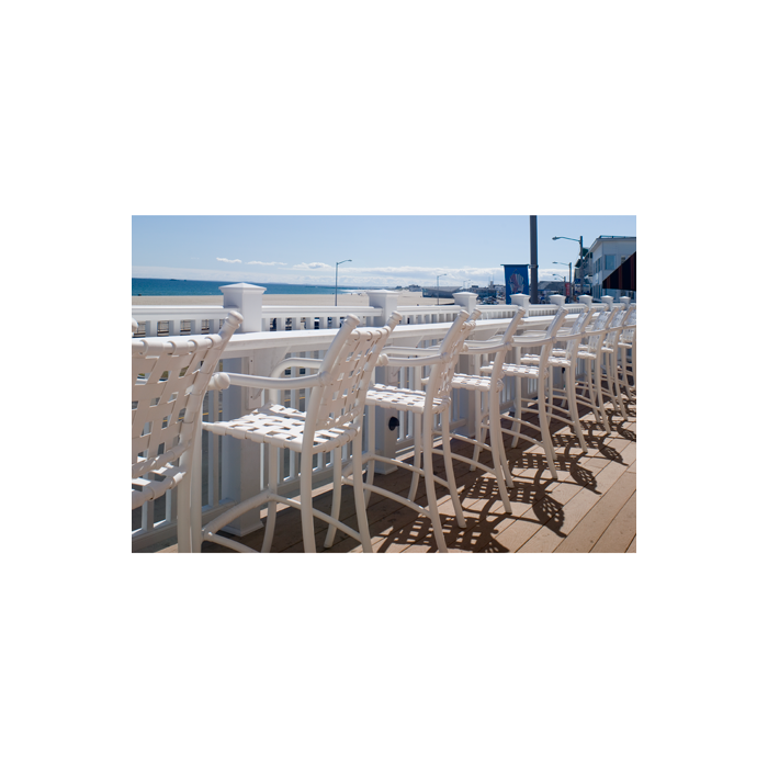 La Scala Cross-Strap Stationary Bar Stool