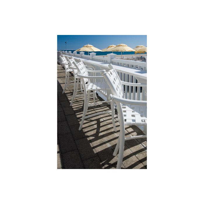 La Scala Cross-Strap Stationary Bar Stool
