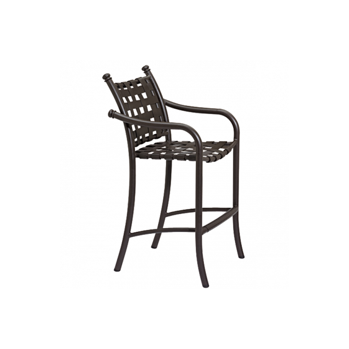 La Scala Cross-Strap Stationary Bar Stool