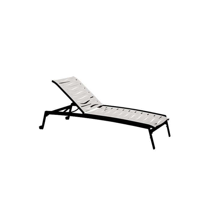 Elance Segment Armless Chaise Lounge with Wheels