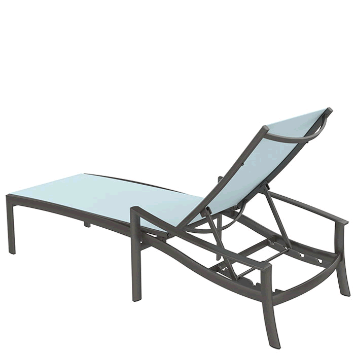 KOR Relaxed Sling Chaise Lounge with Arms