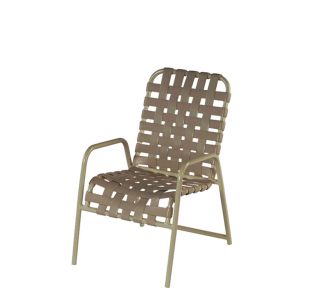 Country Club Aruba Cross Strap Dining Arm Chair