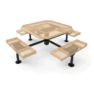 Rivendale Octagon Nexus Pedestal Table with Rolled Seats