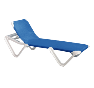 Nautical Adjustable Sling Chaise Lounge without Arms