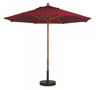 Wooden Market Umbrella with 1-1/2
