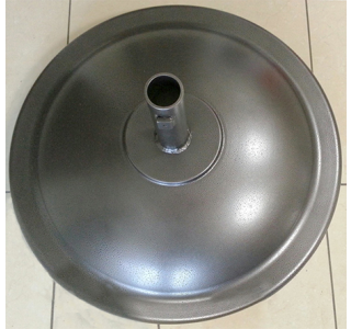 Round Aluminum Umbrella Base, 15 lbs. Empty, 125 lbs. Filled