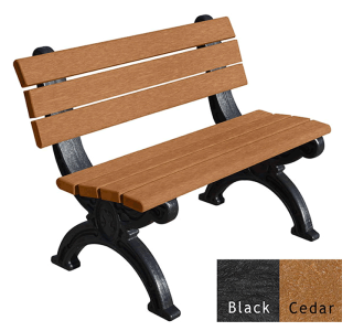 Silhouette Backed Bench without Arms
