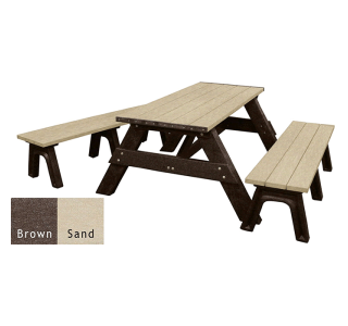 Deluxe Rectangle Picnic Table with Detached Seats